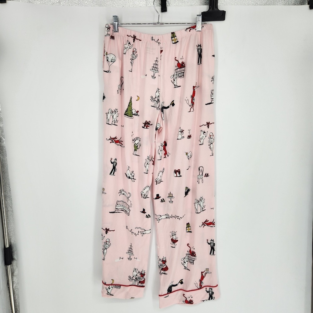 Kate Spade New York Pink Medium Notch Collar Jersey Sleep Lounge Pj Set NWT - Picture 8 of 11